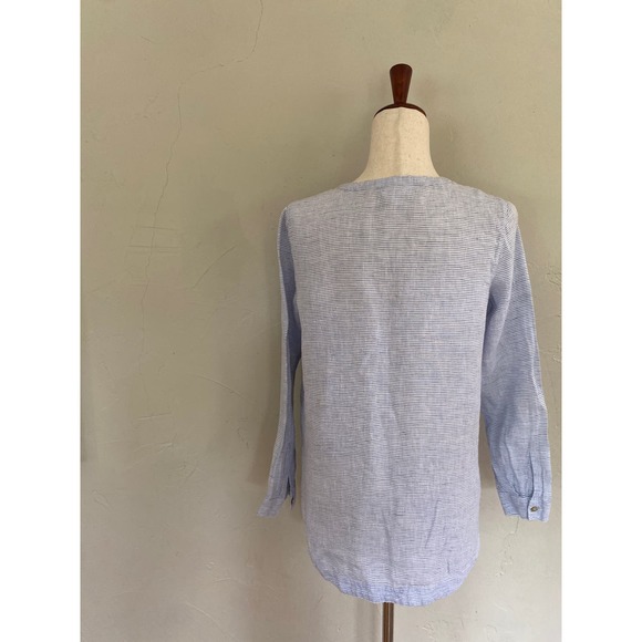 J. Jill Light Blue Button-Up Blouse - Picture 4 of 6